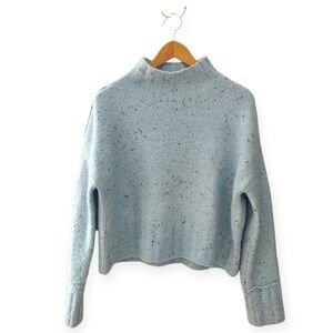 Lyla + Luxe Calli Women's Soft Blue Mockneck Sweater